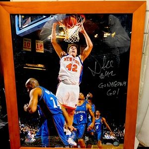 David Lee autograph with frame